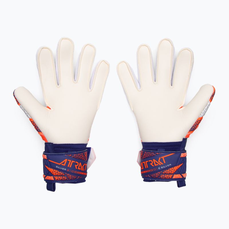 Reusch Attrakt Silver shocking orange/energize blue goalkeeper gloves 3