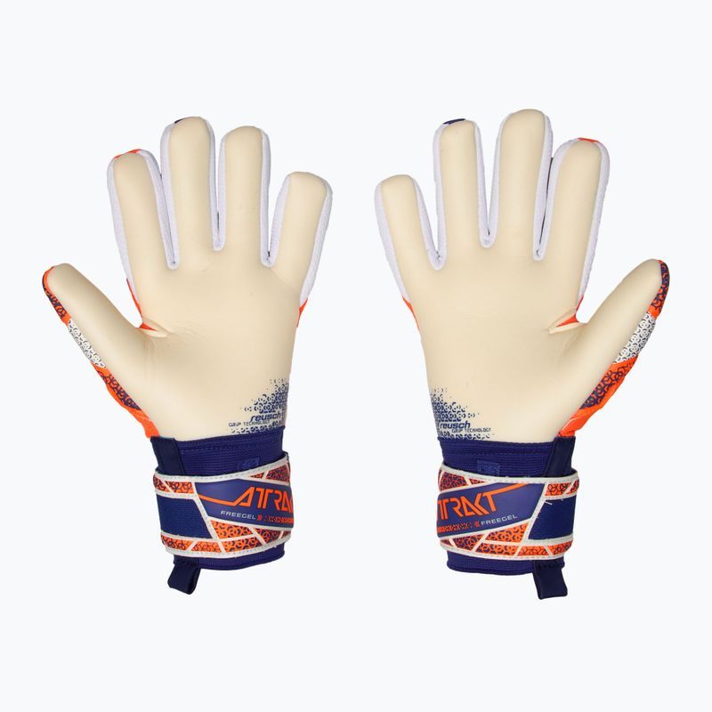 Reusch Attrakt Freegel Gold NC Junior orange/blue children's goalkeeping gloves 3