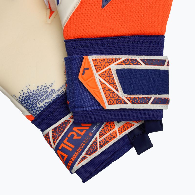 Reusch Attrakt Freegel Gold NC Junior orange/blue children's goalkeeping gloves 5