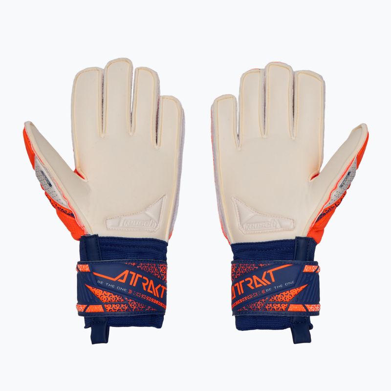 Reusch Attrakt Silver Junior goalkeeper gloves shocking orange/energize blue 3