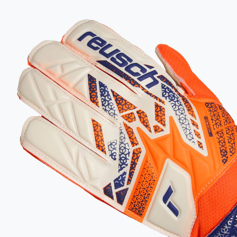 Reusch Attrakt Solid Junior shocking orange/energize blue children's goalkeeper gloves 4