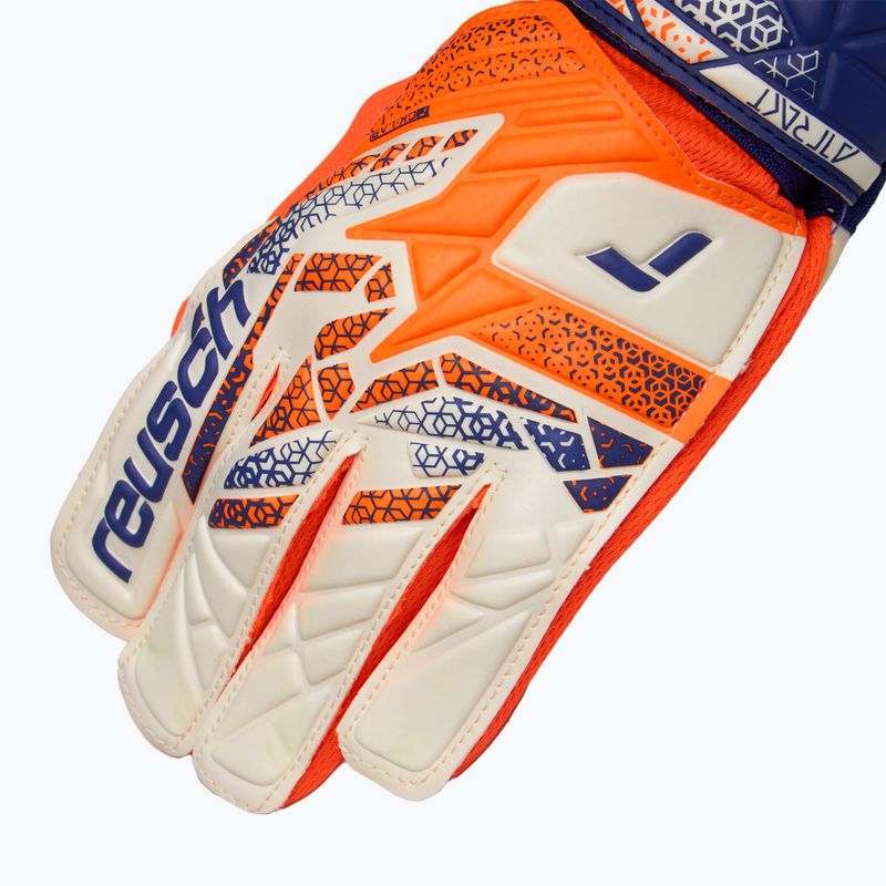Reusch Attrakt Starter Solid Junior shocking orange/energize blue children's goalkeeper gloves 4