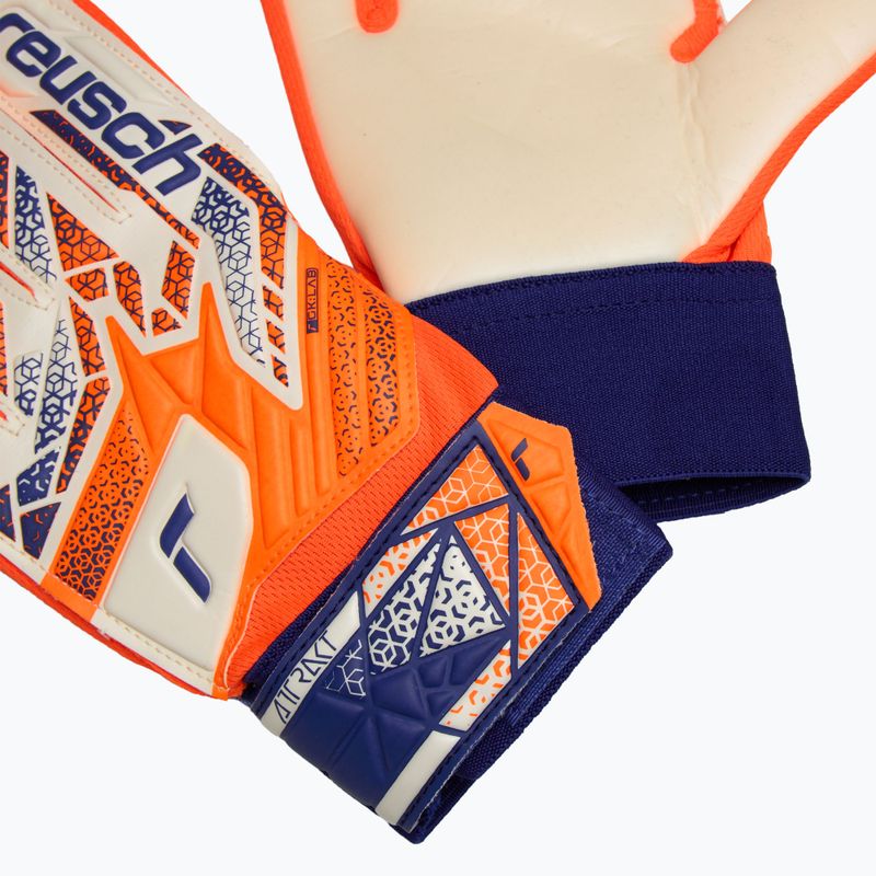Reusch Attrakt Starter Solid Junior shocking orange/energize blue children's goalkeeper gloves 5