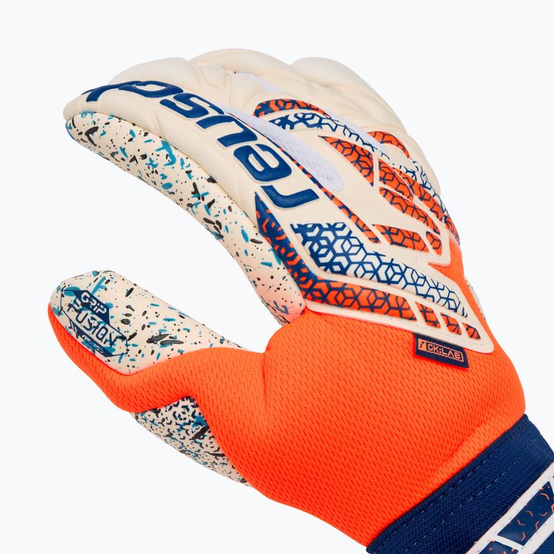 Reusch Attrakt Fusion goalkeeper gloves shocking orange/energize blue 4