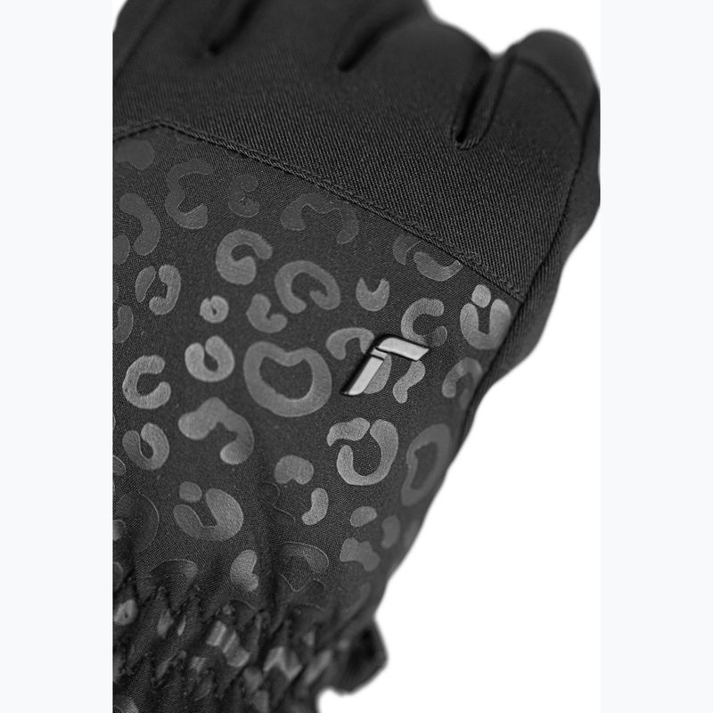 Women's ski gloves Reusch Keira R-Tex XT black/black leopard 6