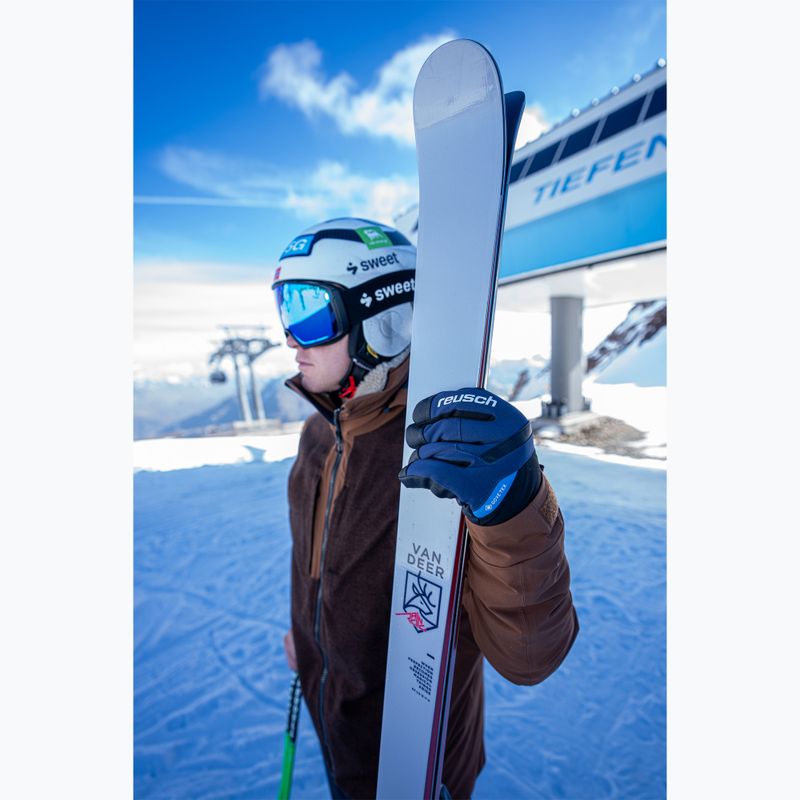 Men's ski gloves Reusch Booster Gore-Tex black/dress blue 10