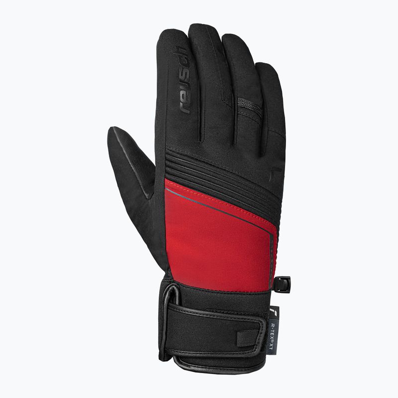 Ski gloves Reusch Louis R-Tex XT black/tango red 2