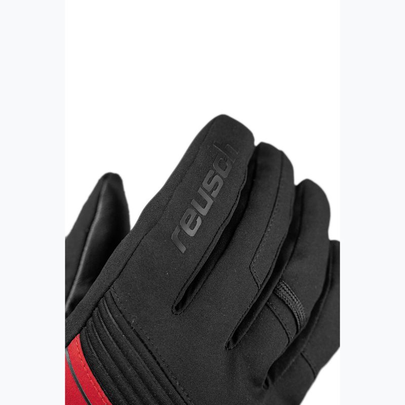 Ski gloves Reusch Louis R-Tex XT black/tango red 4