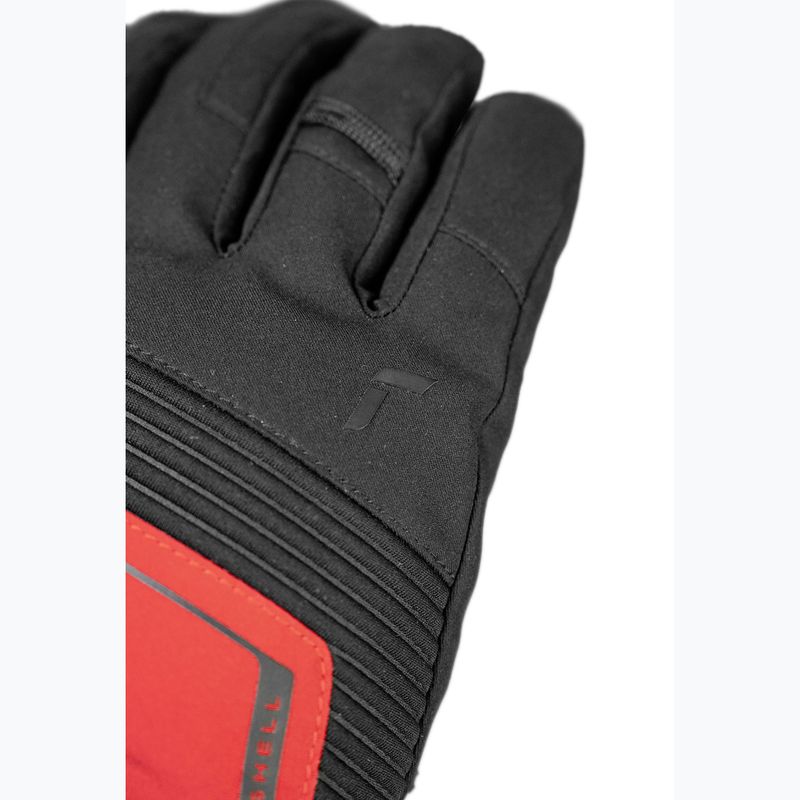 Ski gloves Reusch Louis R-Tex XT black/tango red 5