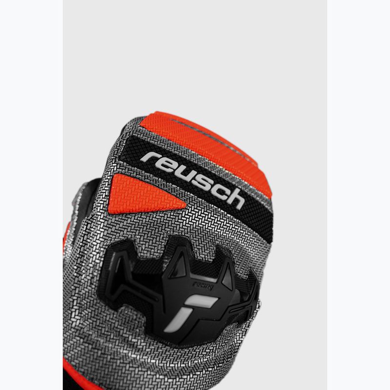 Ski gloves Reusch Worldcup Warrior GS Mitten black/silver/fluo red 4