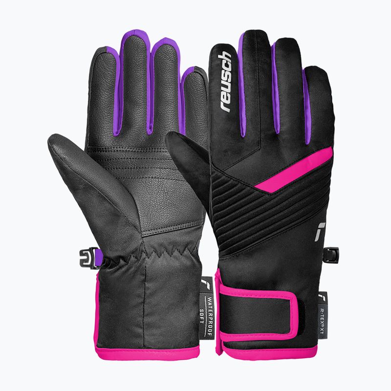 Children's ski gloves Reusch Dan R-Tex XT Junior black/pink glo 2