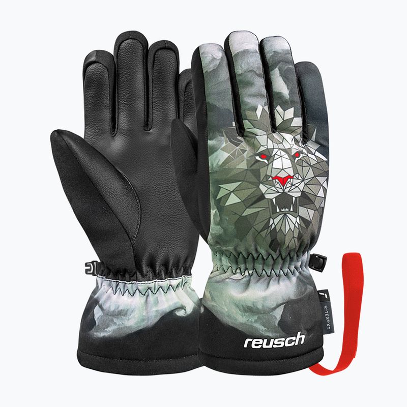 Children's ski gloves Reusch Carter R-Tex XT blck/silver/fluo red