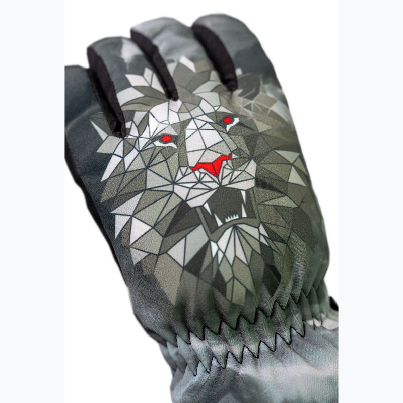 Children's ski gloves Reusch Carter R-Tex XT blck/silver/fluo red 5