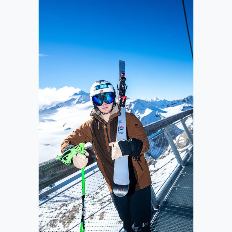 Men's ski gloves Reusch Duality R-Wool Lobster tan/black 9