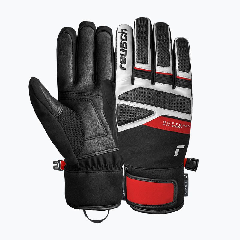 Men's ski gloves  Reusch Thunder R-Tex XT black/white/fire red 2