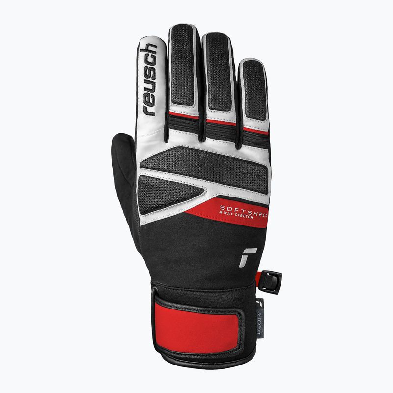 Men's ski gloves  Reusch Thunder R-Tex XT black/white/fire red 3
