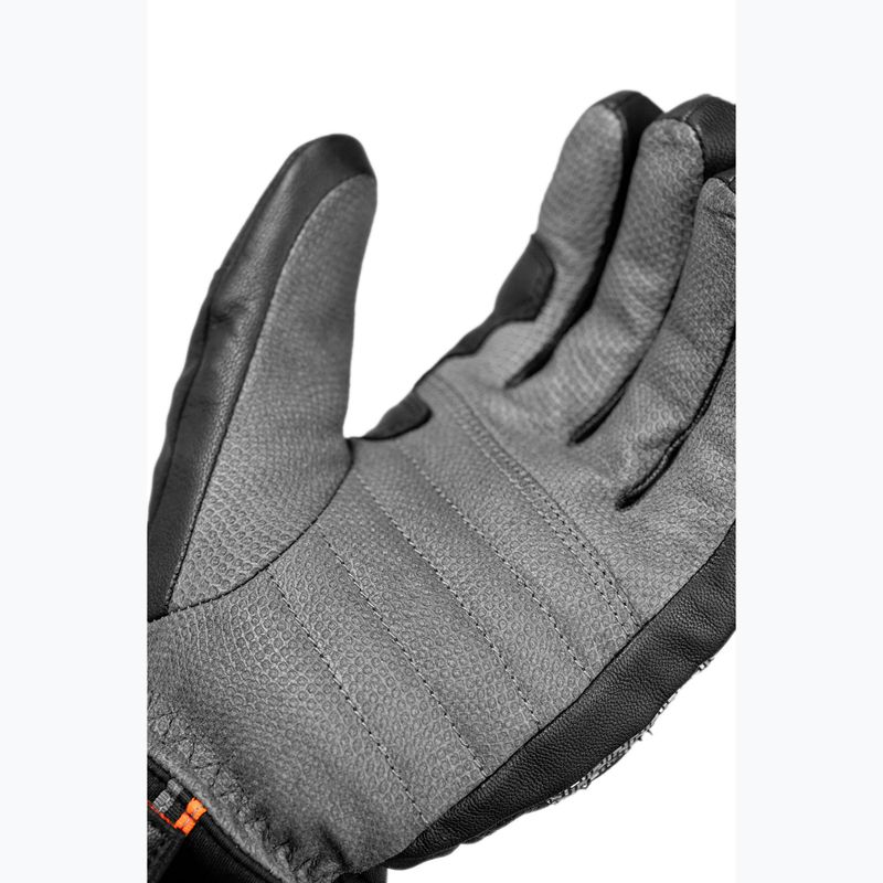 Men's ski gloves Reusch Alpine Master black/silver/fluo red 5
