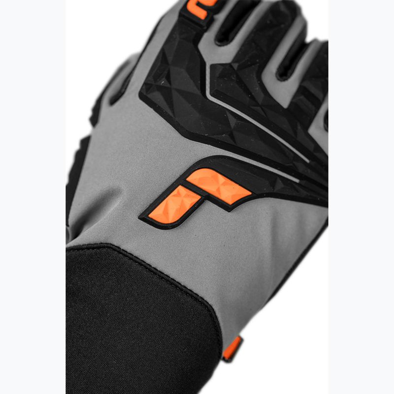 Men's ski gloves Reusch Ultra steel grey / black / shoc 6