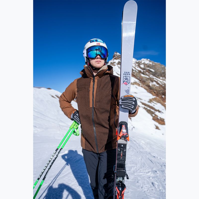 Men's ski gloves Reusch Ultra steel grey / black / shoc 9