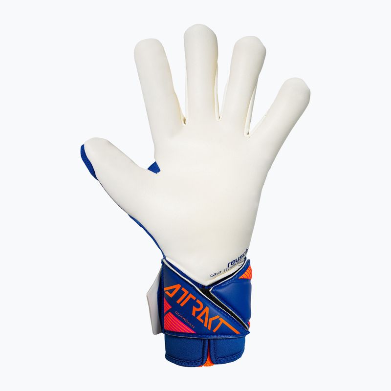 Goalkeeper gloves Reusch Attrakt Gold X Guardian sharp blue/white/shocking orange 3