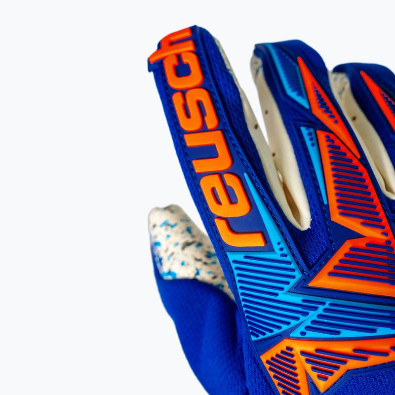 Goalkeeper gloves Reusch Attrakt Freegel Fusion Goaliator sharp blue/shocking orange 5