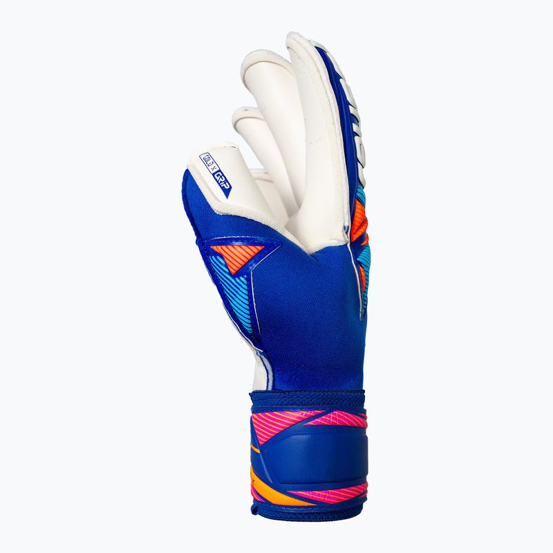 Goalkeeper gloves Reusch Attrakt Gold X Roll Finger sharp blue/white/shocking orange 4