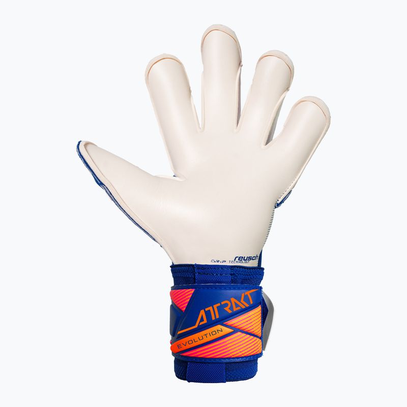 Goalkeeper gloves Reusch Attrakt Gold X Evolution sharp blue/white/shocking orange 3