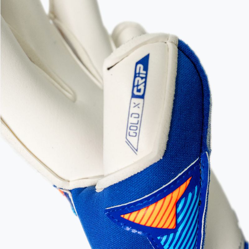 Goalkeeper gloves Reusch Attrakt Gold X Evolution sharp blue/white/shocking orange 5
