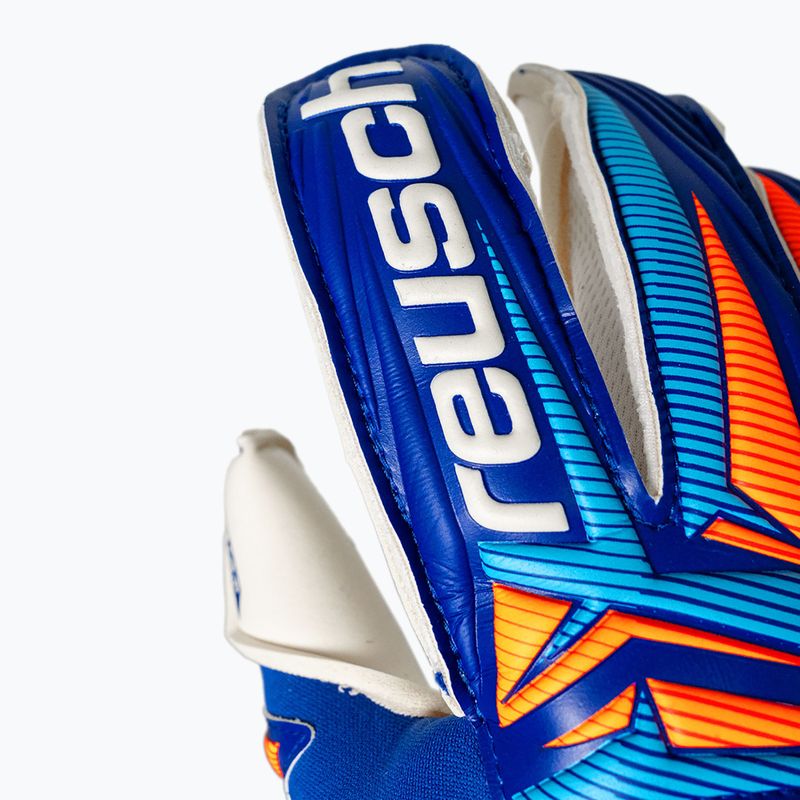 Goalkeeper gloves Reusch Attrakt Gold X Evolution sharp blue/white/shocking orange 6