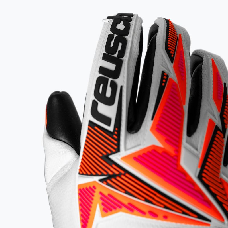 Goalkeeper gloves Reusch Attrakt Freegel Gold X white/shocking orange/black 7