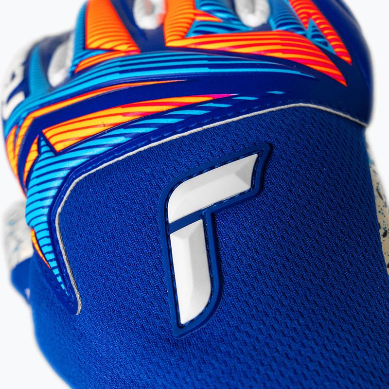 Goalkeeper gloves Reusch Attrakt Fusion NC sharp blue/white/shocking orange 5