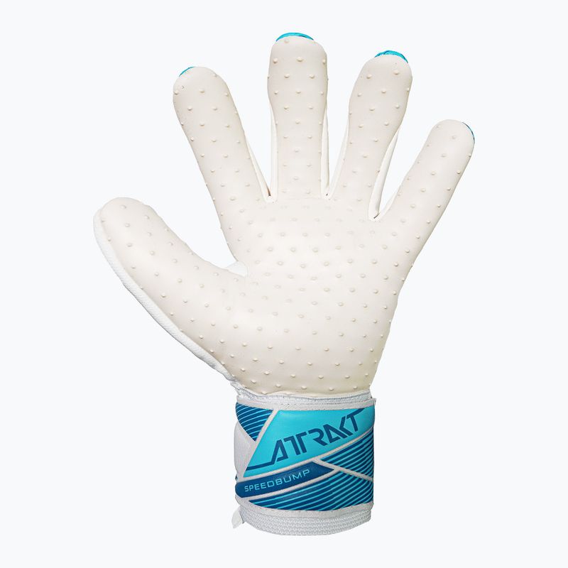 Goalkeeper gloves Reusch Attrakt SpeedBump white/light blue 3