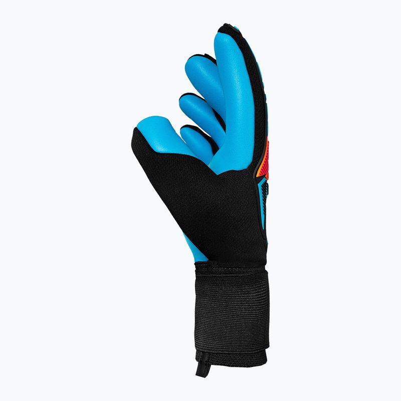 Goalkeeper gloves Reusch Attrakt Freegel Aqua black/shocking orange/aqua blue 4