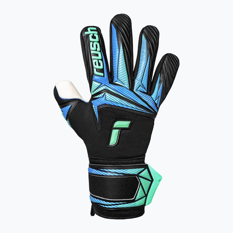 Goalkeeper gloves Reusch Attrakt RE:GRIP NC black/ocean light 3