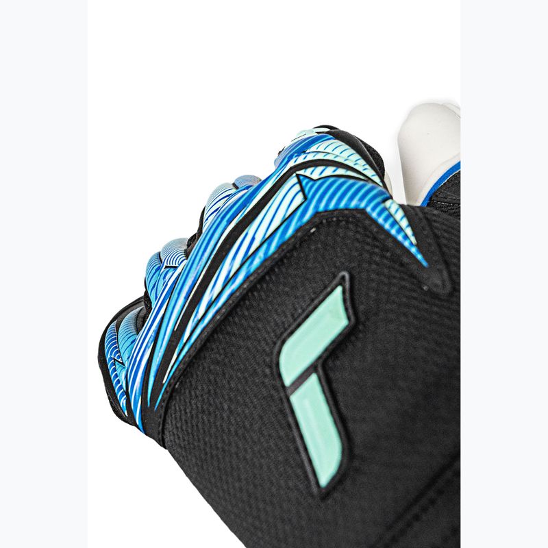 Goalkeeper gloves Reusch Attrakt RE:GRIP NC black/ocean light 7