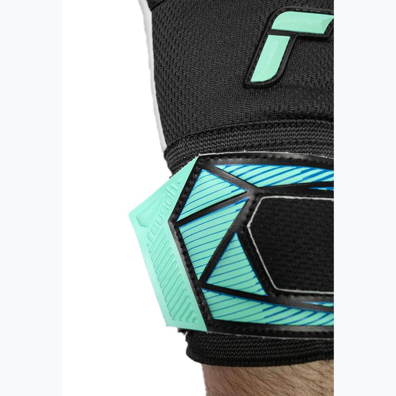 Goalkeeper gloves Reusch Attrakt RE:GRIP NC black/ocean light 8