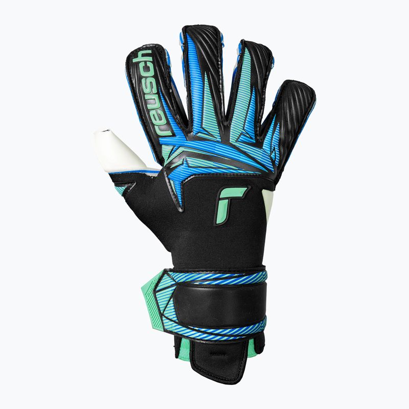 Goalkeeper gloves Reusch Attrakt RE:GRIP Evolution black/ocean light 3
