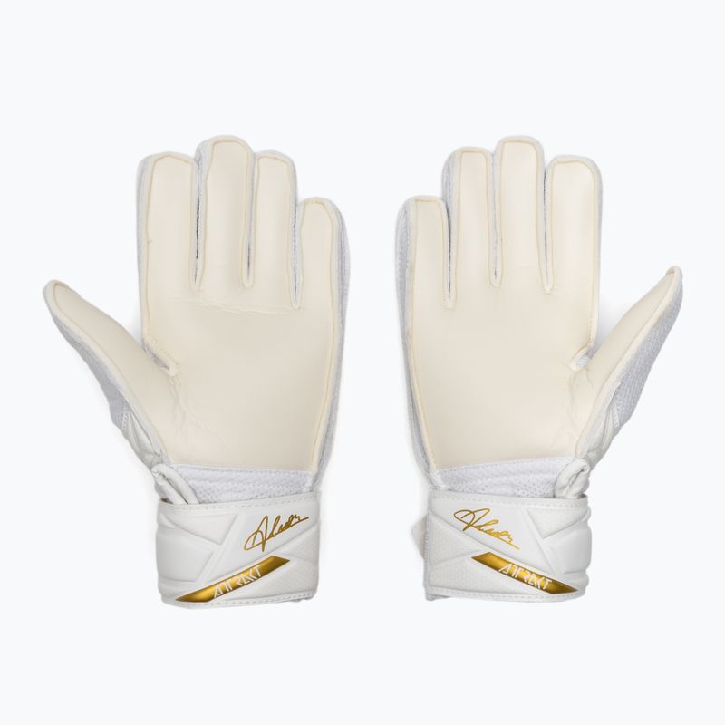 Children's goalkeeper gloves Reusch Attrakt AB1 Solid Junior white/gold 3