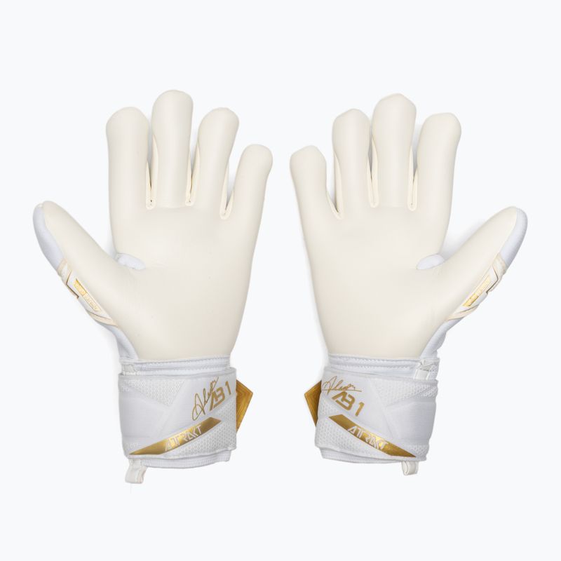Goalkeeper gloves Reusch Attrakt AB1 Advance white/gold 3
