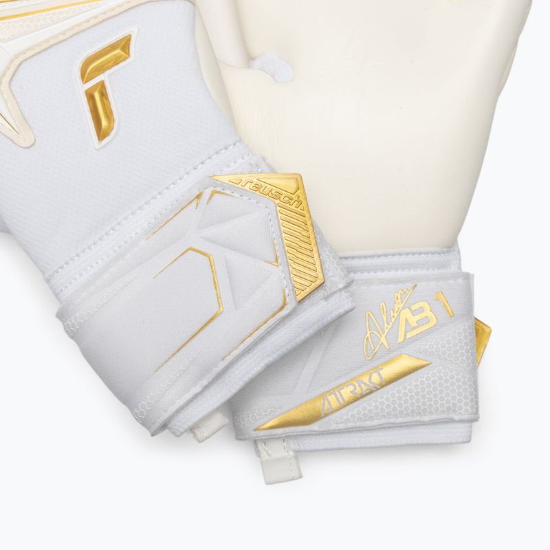 Goalkeeper gloves Reusch Attrakt AB1 Advance white/gold 5