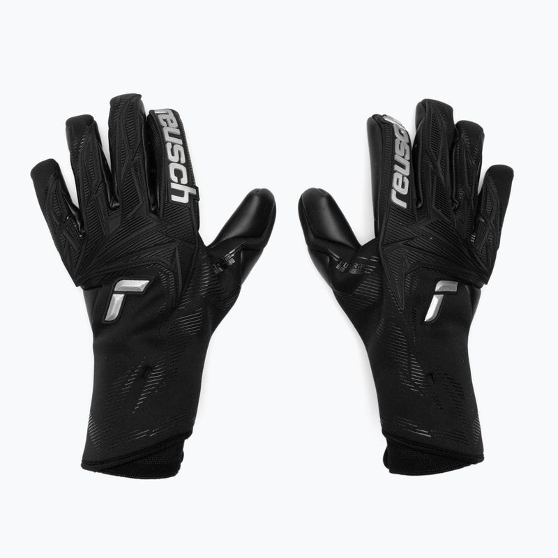 Goalkeeper gloves Reusch Attrakt Duo Strapless black/silver/black 2