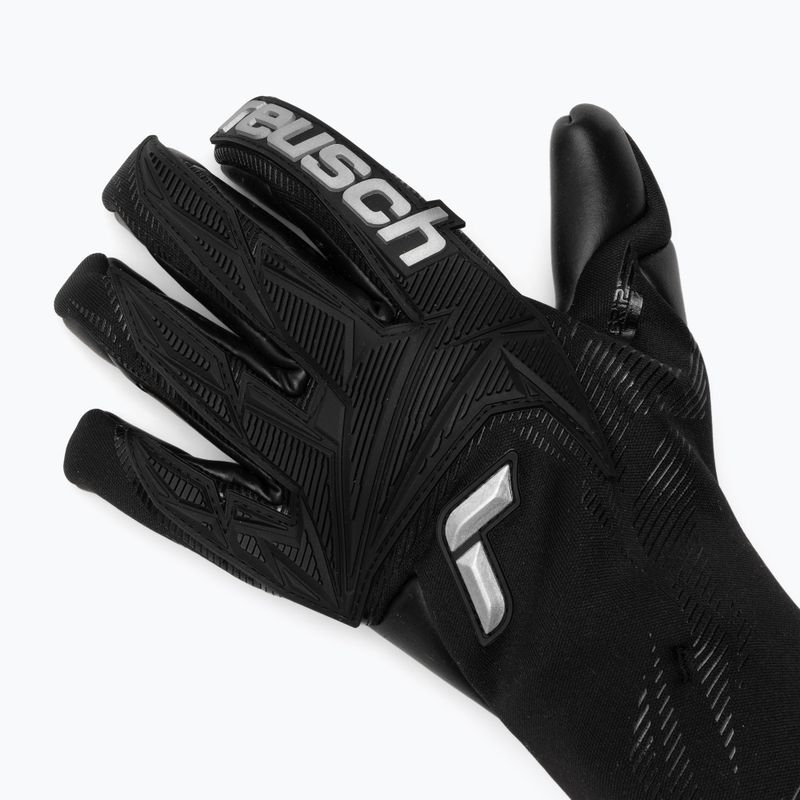 Goalkeeper gloves Reusch Attrakt Duo Strapless black/silver/black 4