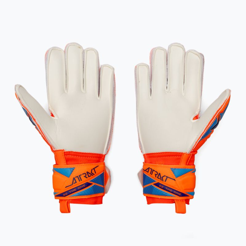 Children's goalkeeper gloves Reusch Attrakt Advance Junior shocking orange/blue 3