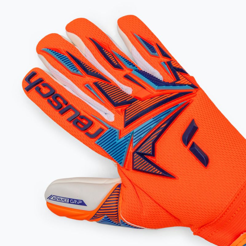 Children's goalkeeper gloves Reusch Attrakt Freegel Advance Junior shocking orange/blue 4