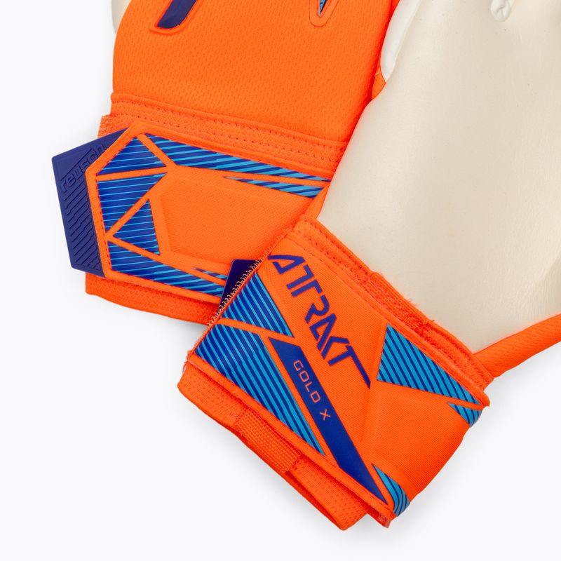 Goalkeeper gloves Reusch Attrakt Gold X NC shocking orange/blue 5