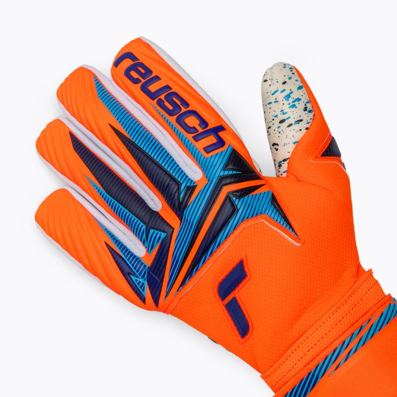 Goalkeeper gloves Reusch Attrakt Fusion NC shocking orange/blue 4