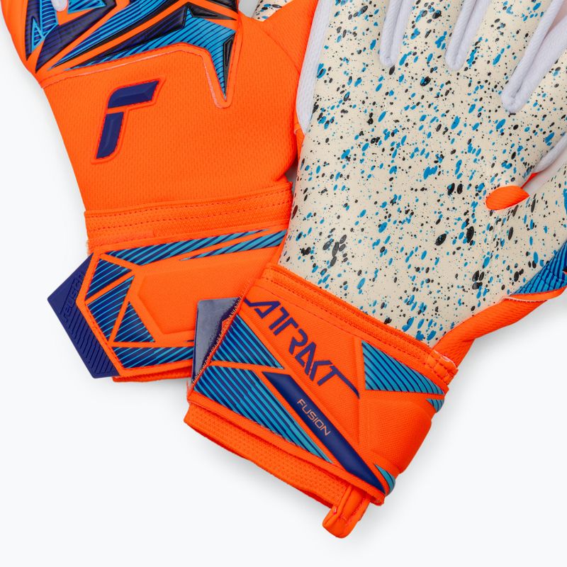 Goalkeeper gloves Reusch Attrakt Fusion NC shocking orange/blue 5