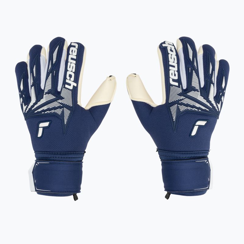 Goalkeeper gloves Reusch Attrakt Freegel Gold X Finger Support Junior premium blue/white 2