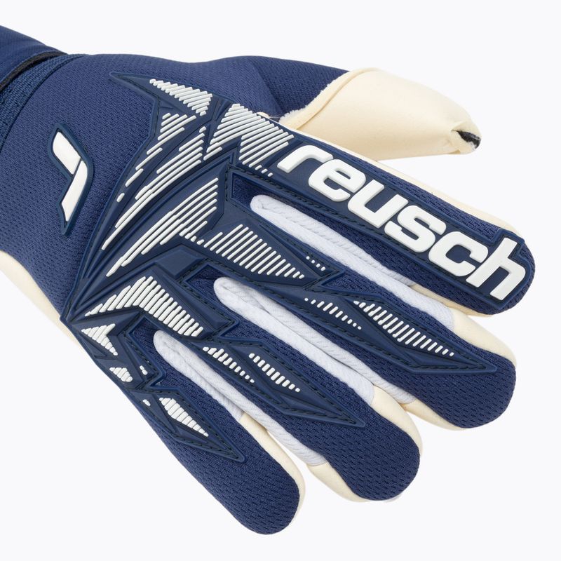 Goalkeeper gloves Reusch Attrakt Freegel Gold X Finger Support Junior premium blue/white 4