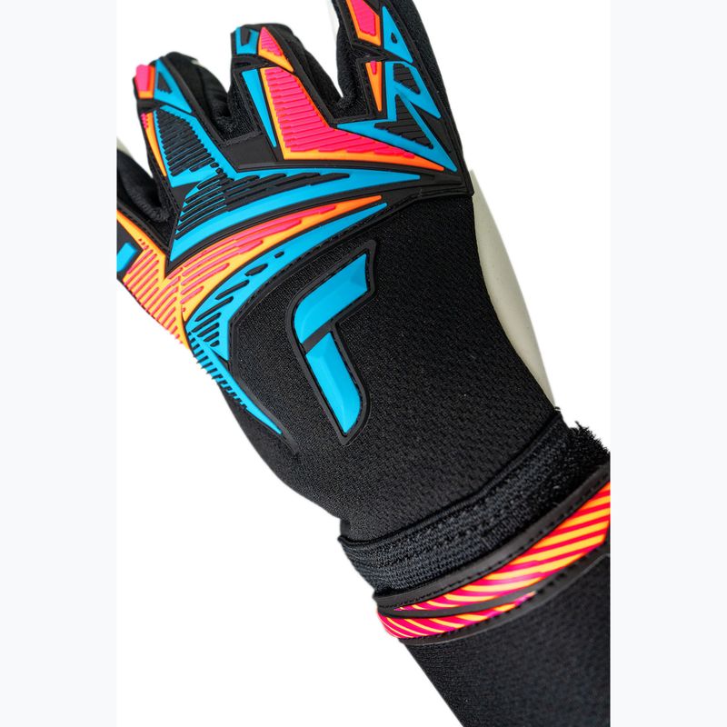 Goalkeeper gloves Reusch Attrakt Freegel Advance black/aqua blue/shocking orange 5